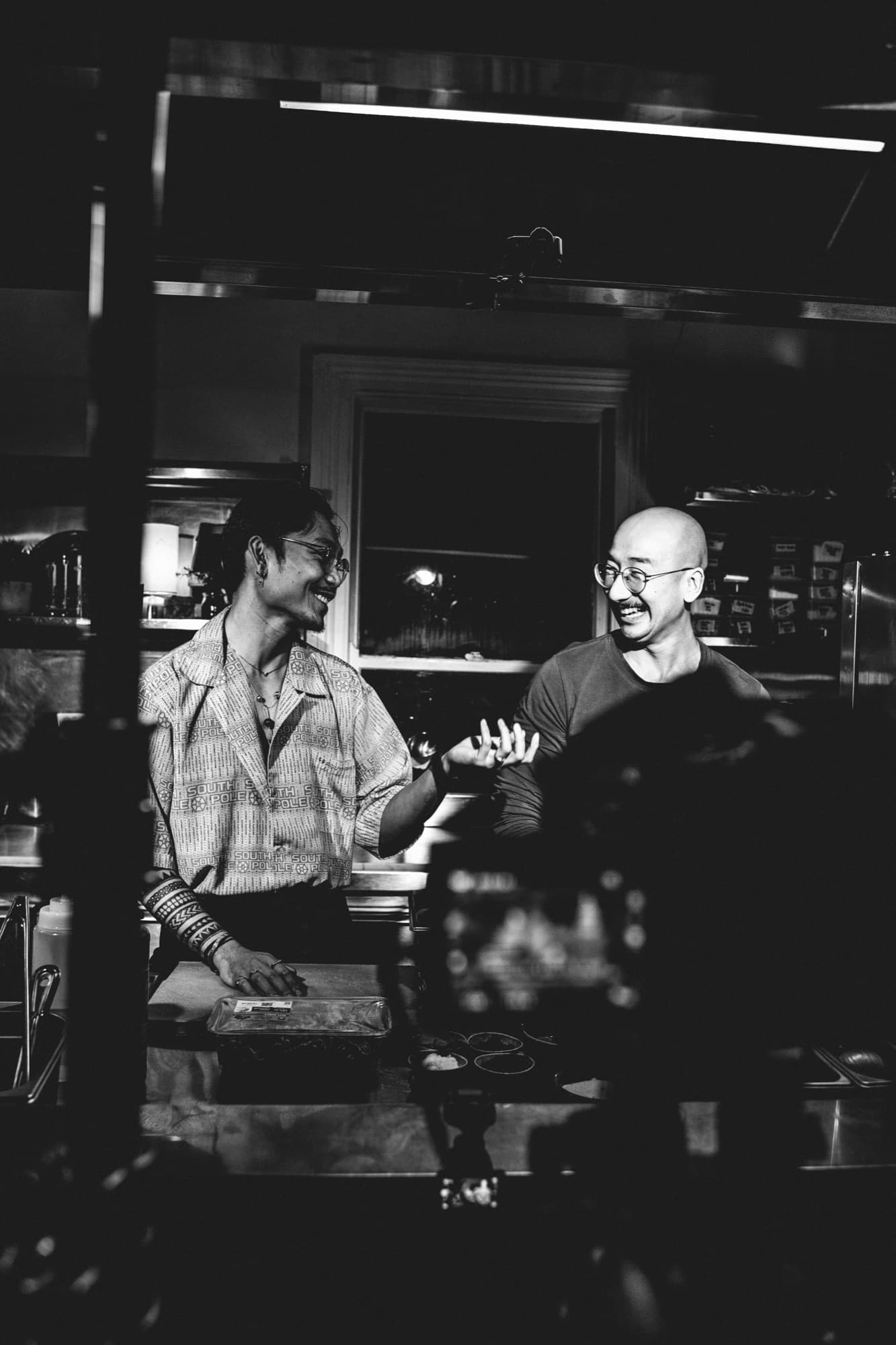 Fhred and Liem at the counter